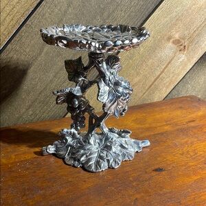 Vintage Silver Grape Leaf Candle Holder Arthur Court